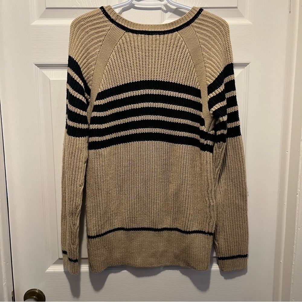 3/30$💥 Suzy Shier Medium Sweater pullover shirt sweater pull Women beige black - Picture 4 of 4